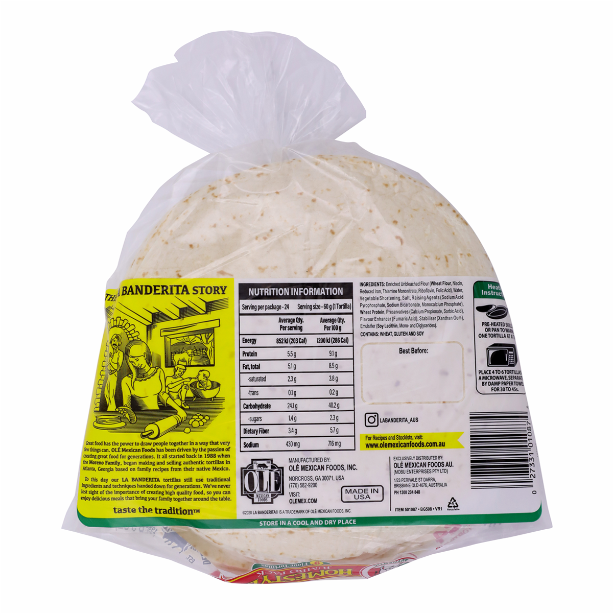 La Banderita Soft Taco Jumbo Pack x24 1.4kg