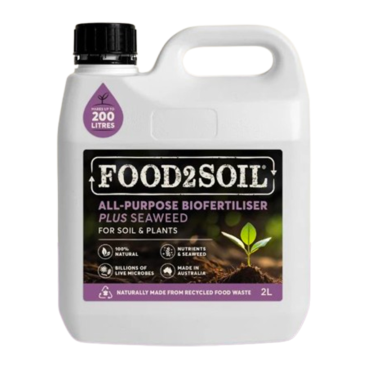 Food2Soil All-Purpose Biofertiliser with Seaweed 2L