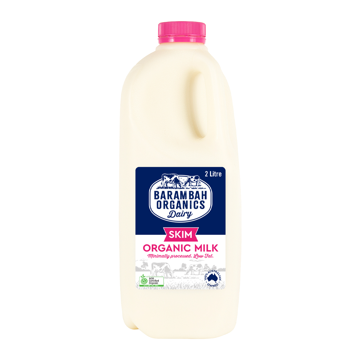 Barambah Organics Unhomogenised Skim Milk 2L