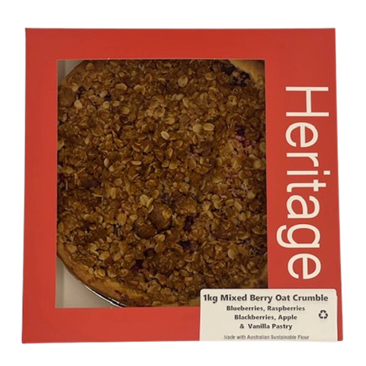 Heritage Pie Berry Apple Crumble 1kg