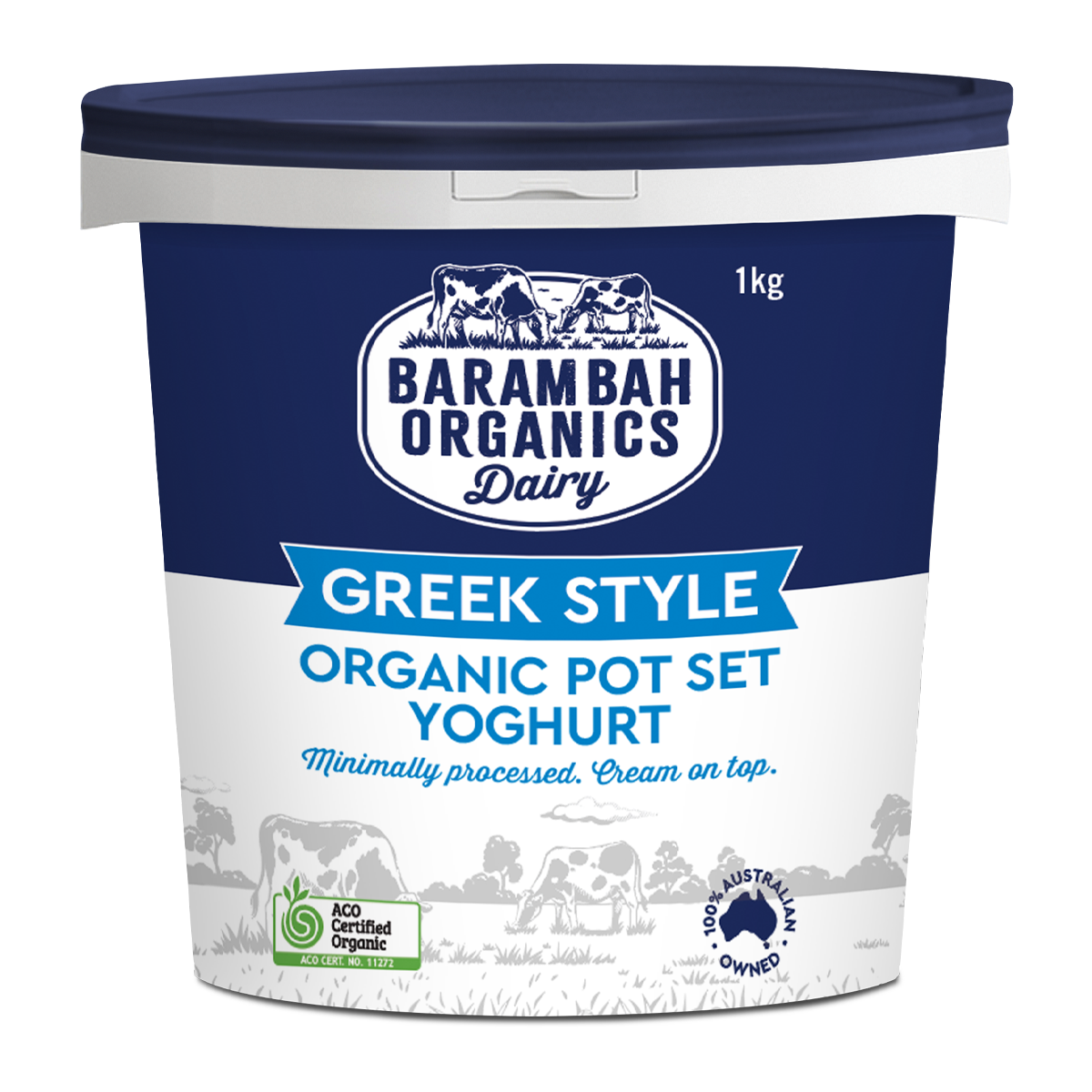 Barambah Organic Plain Greek Style Yoghurt 1kg