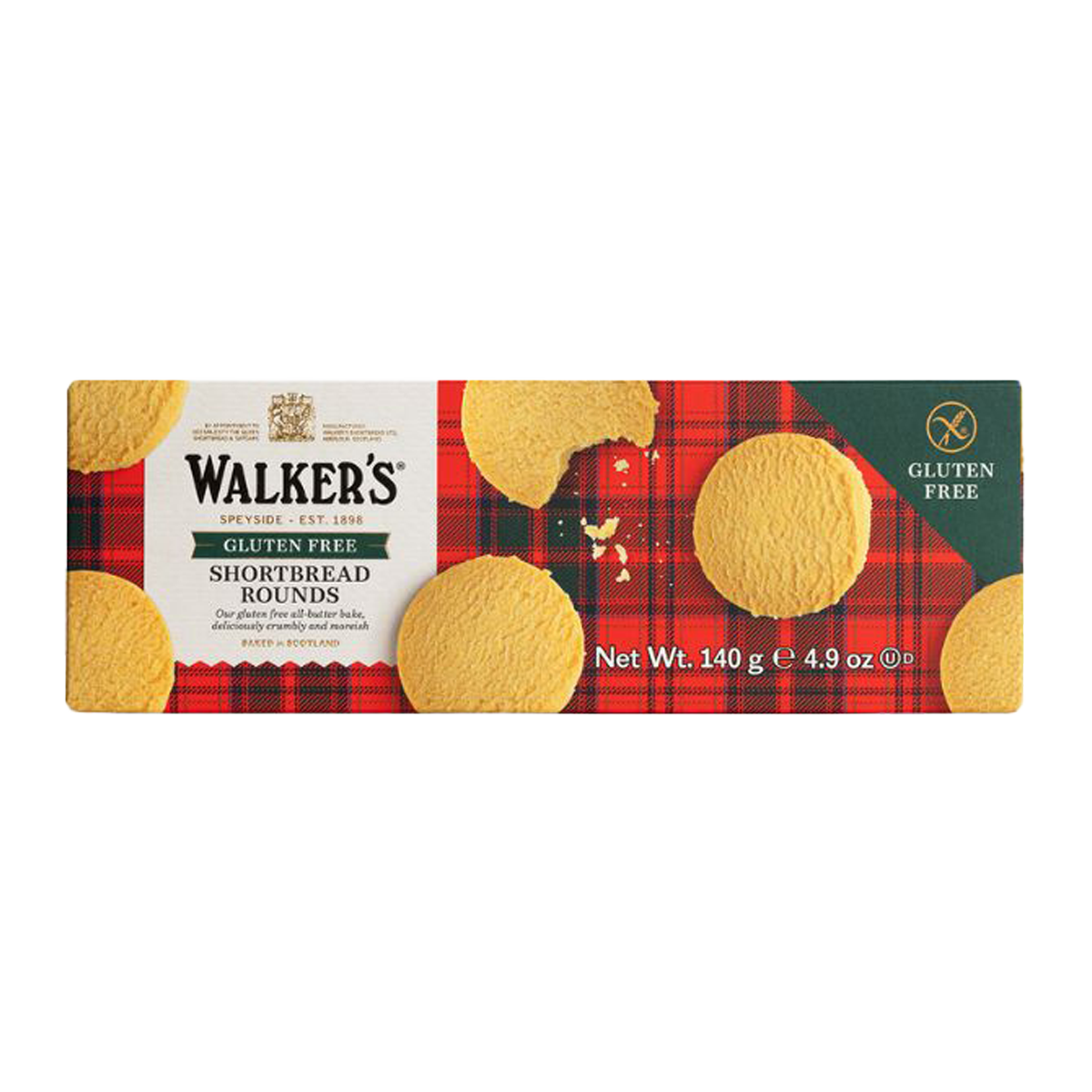 Walkers Shortbread Gluten Free Rounds 140g