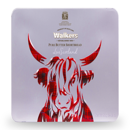 Walkers Shortbread Pure Butter Highland Cow Tin 150g