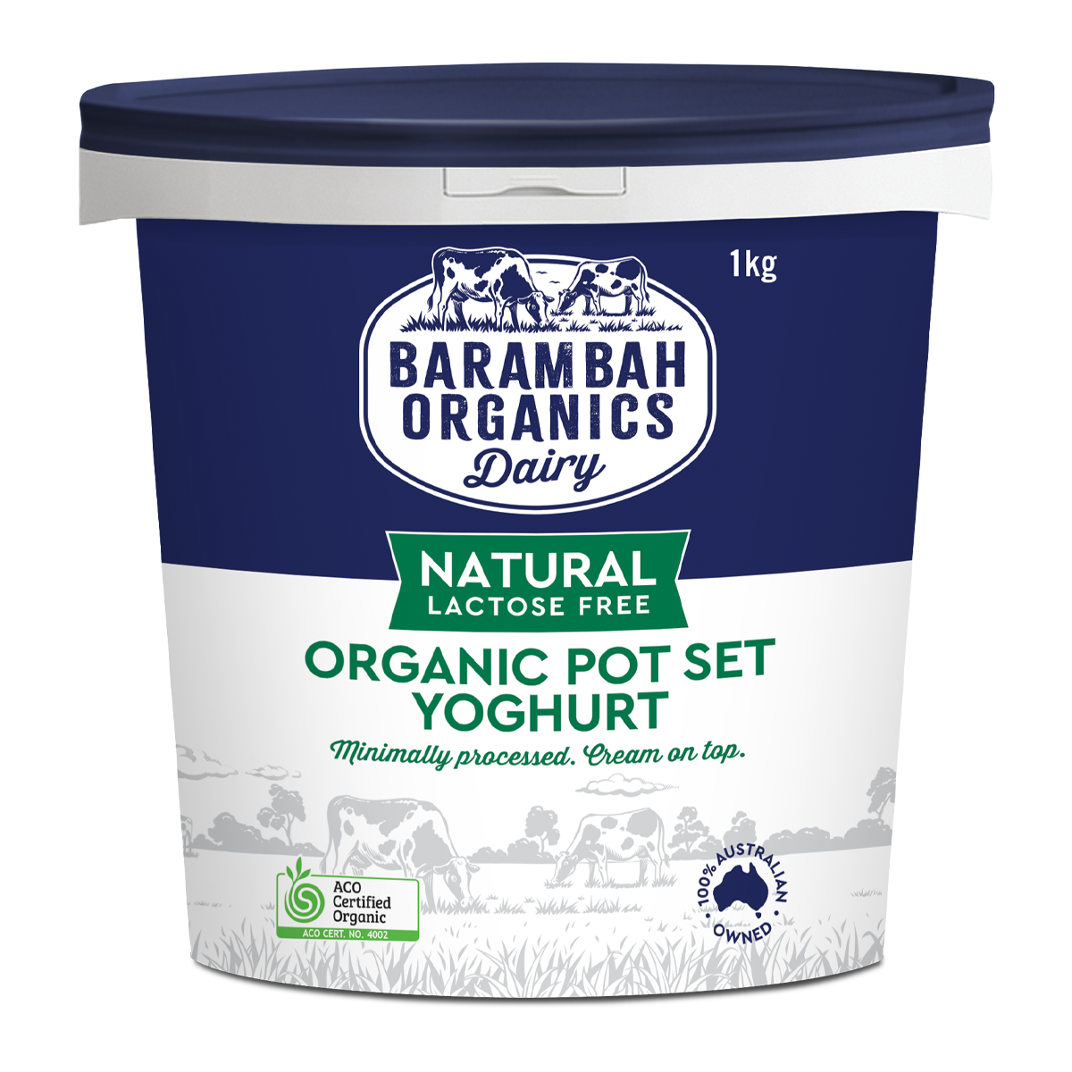 Barambah Organics Lactose Free Natural Yoghurt 1kg