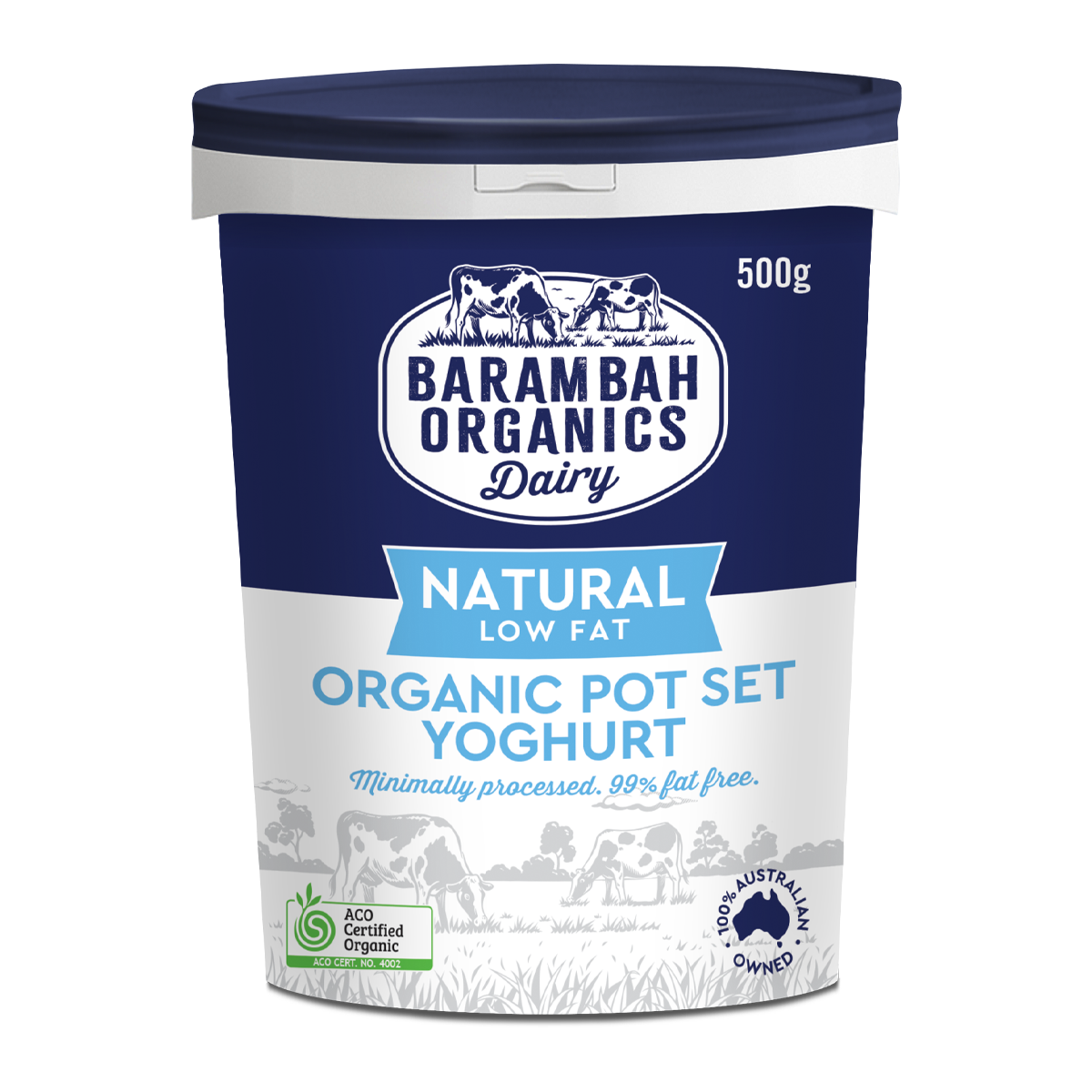 Barambah Organics Low Fat Natural Yoghurt 500g