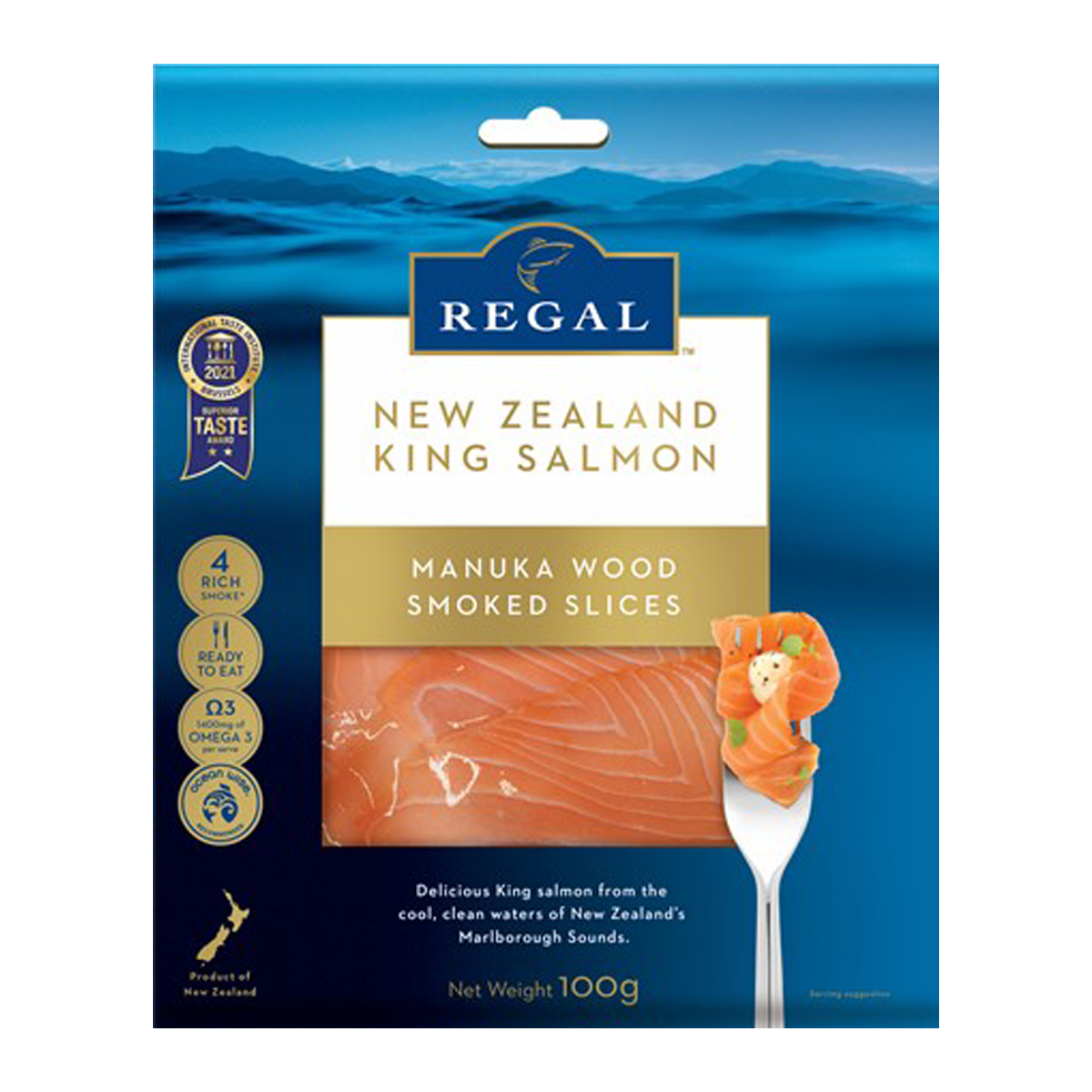 Regal Manuka Smoked NZ King Salmon 100g