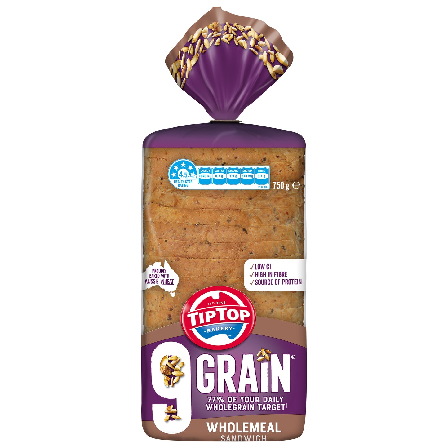 Tip Top 9 Grain Wholemeal 750g