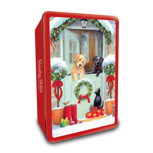 Grandma Wild Christmas Puppies at the Door Tin 300g