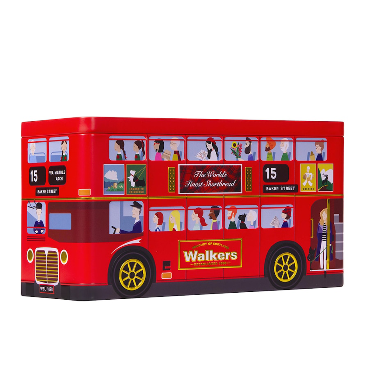 Walkers London Bus Shortbread Tin 250g