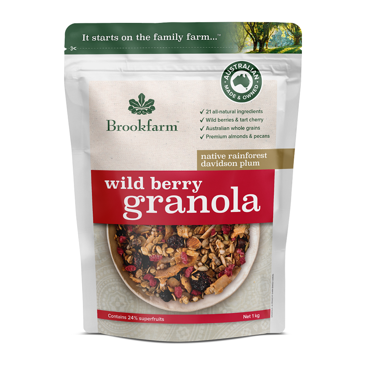 Brookfarm Wild Berry Granola 1kg