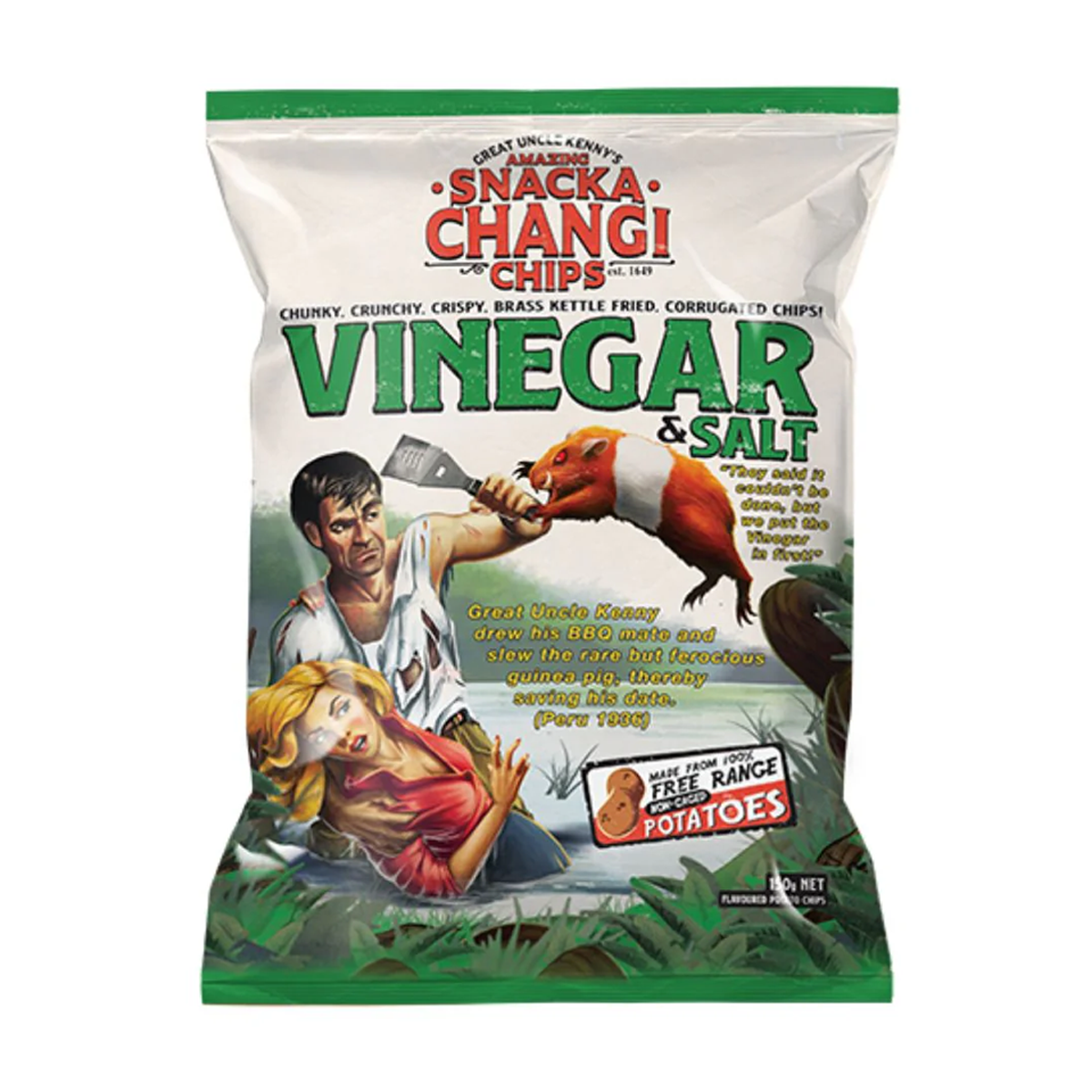 Snacka Changi Chips Salt and Vinegar 150g