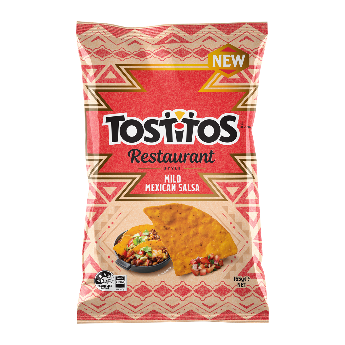 Tostitos Restaurant Corn Chips Mild Mexican Salsa 165g