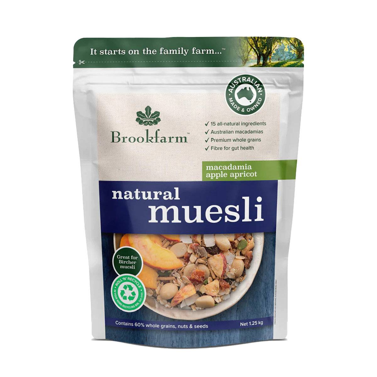 Brookfarm Muesli Natural Apricot Muesli 1.25kg