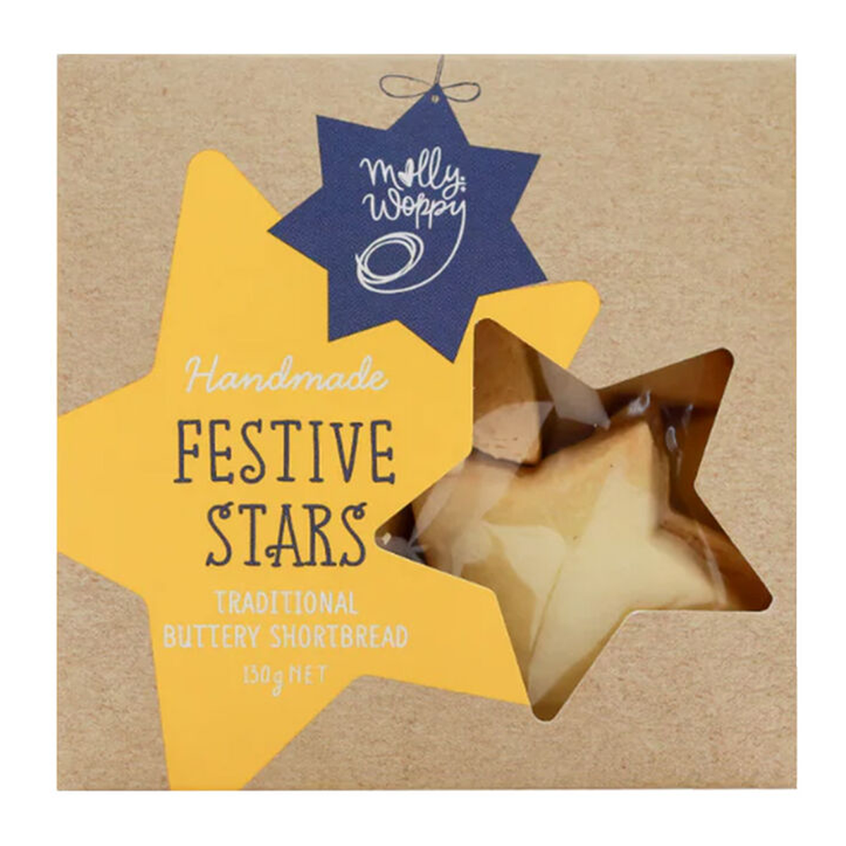 Molly Woppy Shortbread Stars Traditional 130g