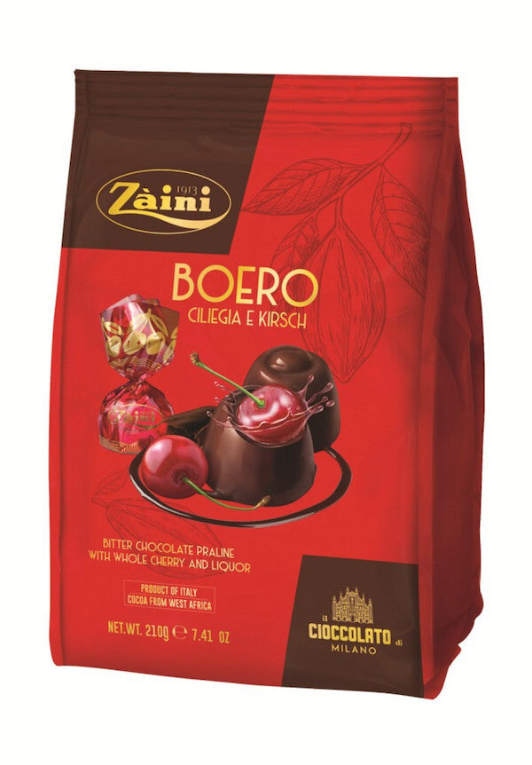 Zaini Dark Chocolate Boero Cherry Liqueurs 210g