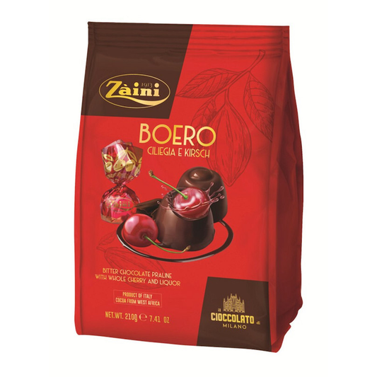 Zaini Dark Chocolate Boero Cherry Liqueurs 210g