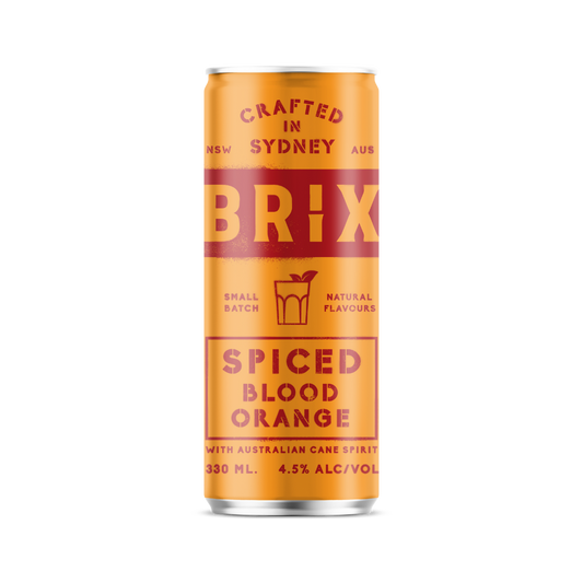 Brix Spiced Blood Orange Sparkling Can 330ml