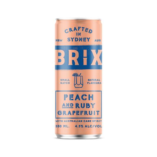 Brix Peach & Ruby Grapefruit Sparkling Can 330ml