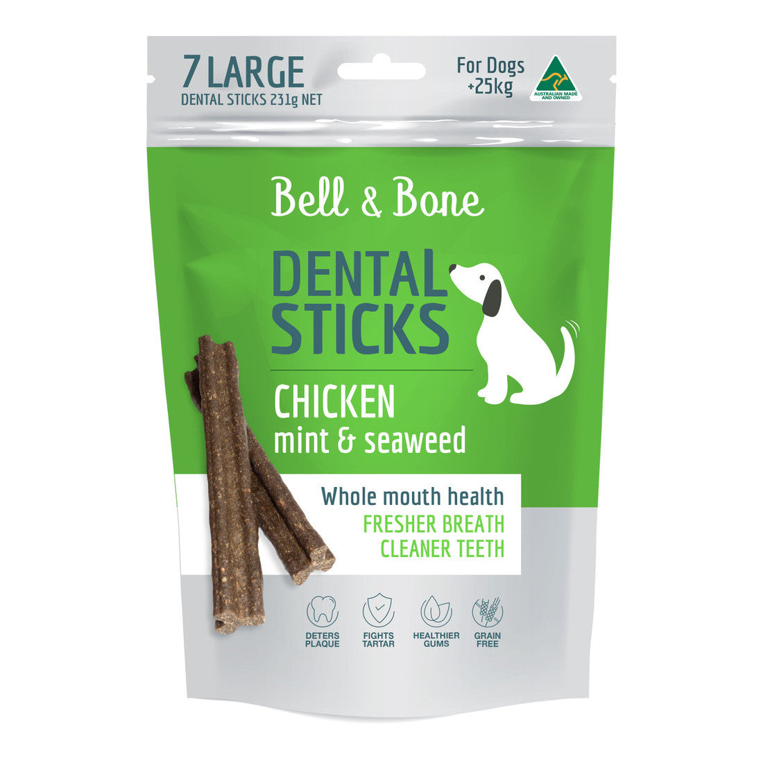 Bell & Bone Dental Sticks Chicken, Mint and Seaweed 231g