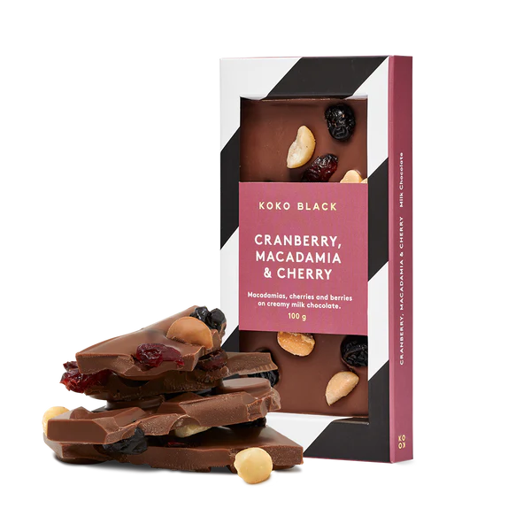 Koko Black Cranberry Macadamia and Cherry Block 80g