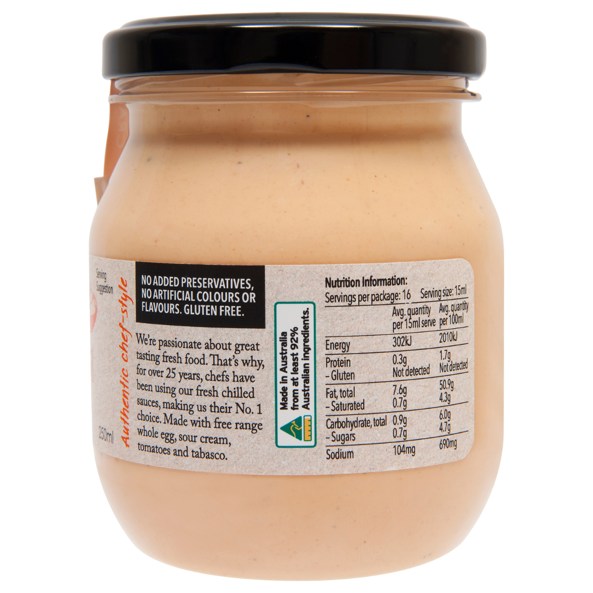 Birch and Waite Creamy Cocktail Seafood Sauce 250ml