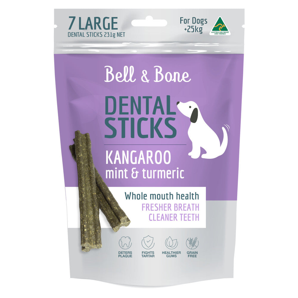 Bell and Bone Dental Sticks Kangaroo and Turmeric 231g