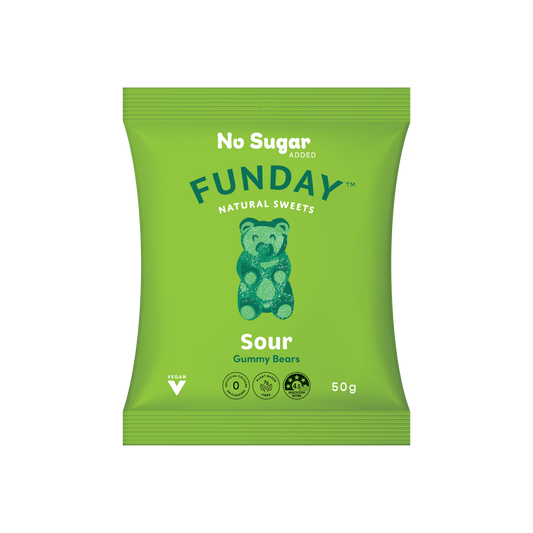 Funday Sour Vegan Gummy Bears 50g