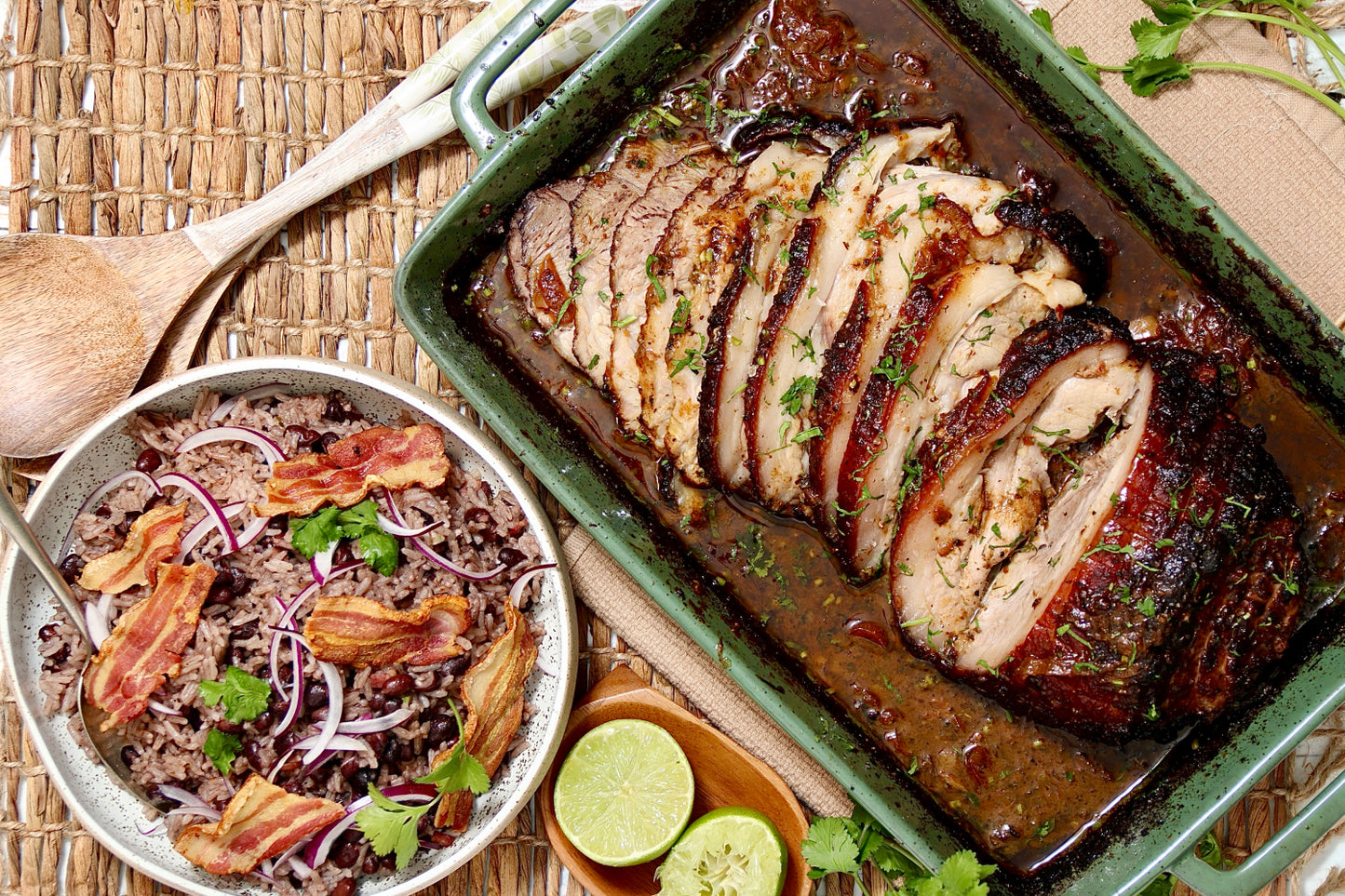 Roasted Cuban Mojo Pork - with Congri Rice