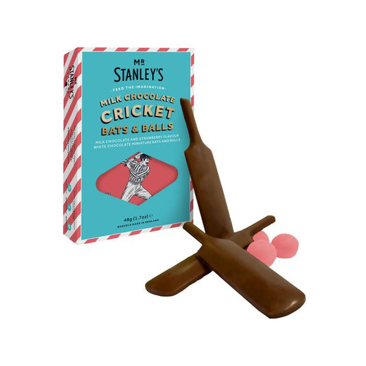 Mr Stanleys Milk Chocolate Cricket Bat and Balls 48g