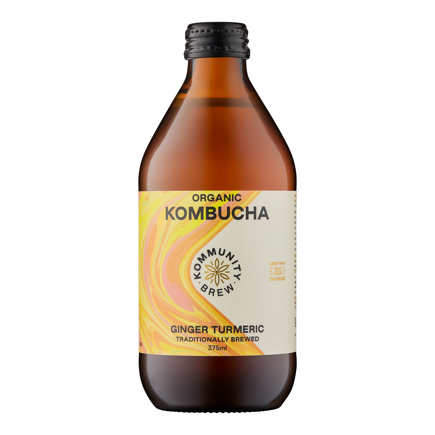 Kommunity Brew Organic Kombucha Ginger and Turmeric 375ml