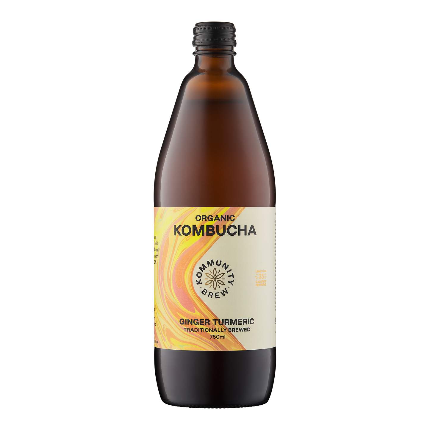 Kommunity Brew Organic Kombucha Ginger and Turmeric 750ml