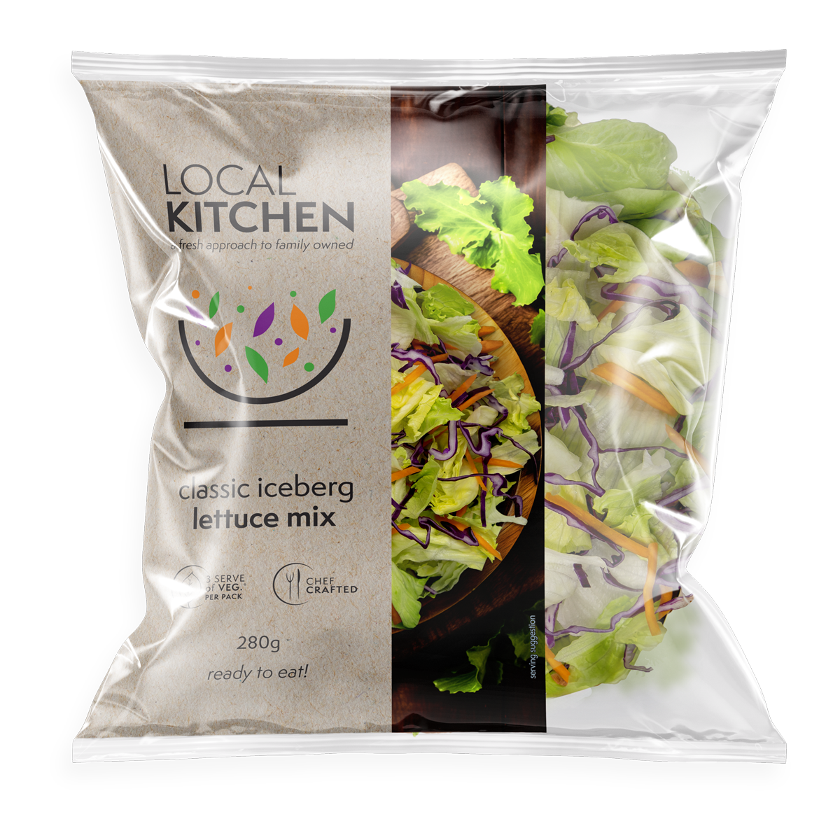 Local Kitchen Lettuce Mix Iceberg 280g