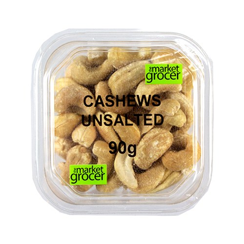 The Market Grocer Cashews Unsalted Mini Tub 90g