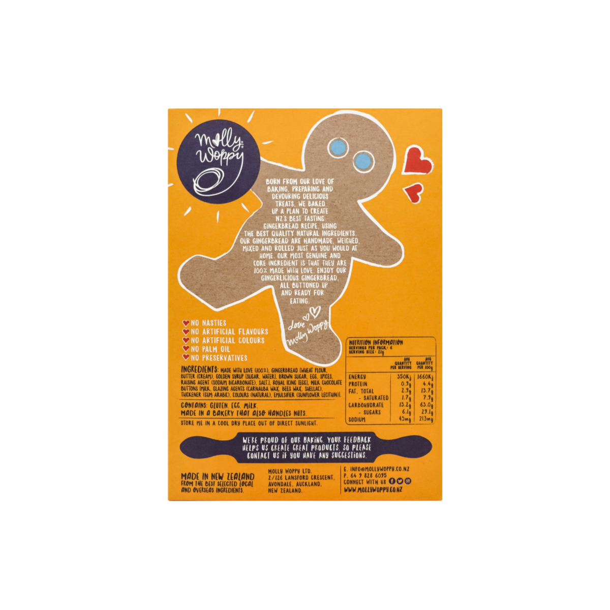 Molly Woppy Artisan Cookies Gingerbread Kids 125g