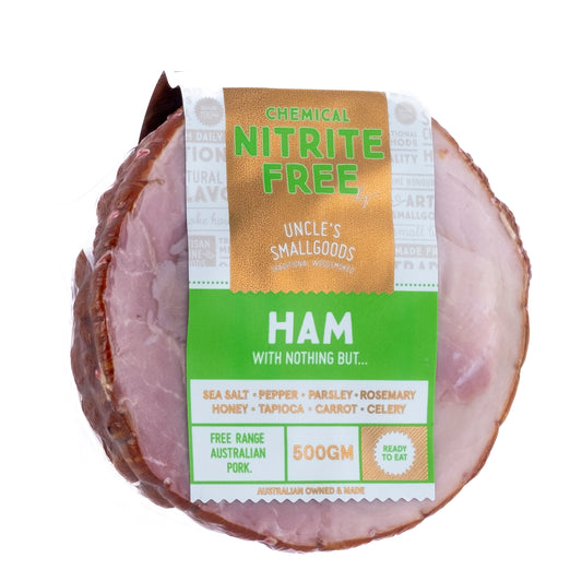 Uncle Smallgoods Nitrate Free Half Ham 500g