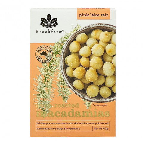 Brookfarm Oven Roasted Macadamias Pink Lake Salt 100g