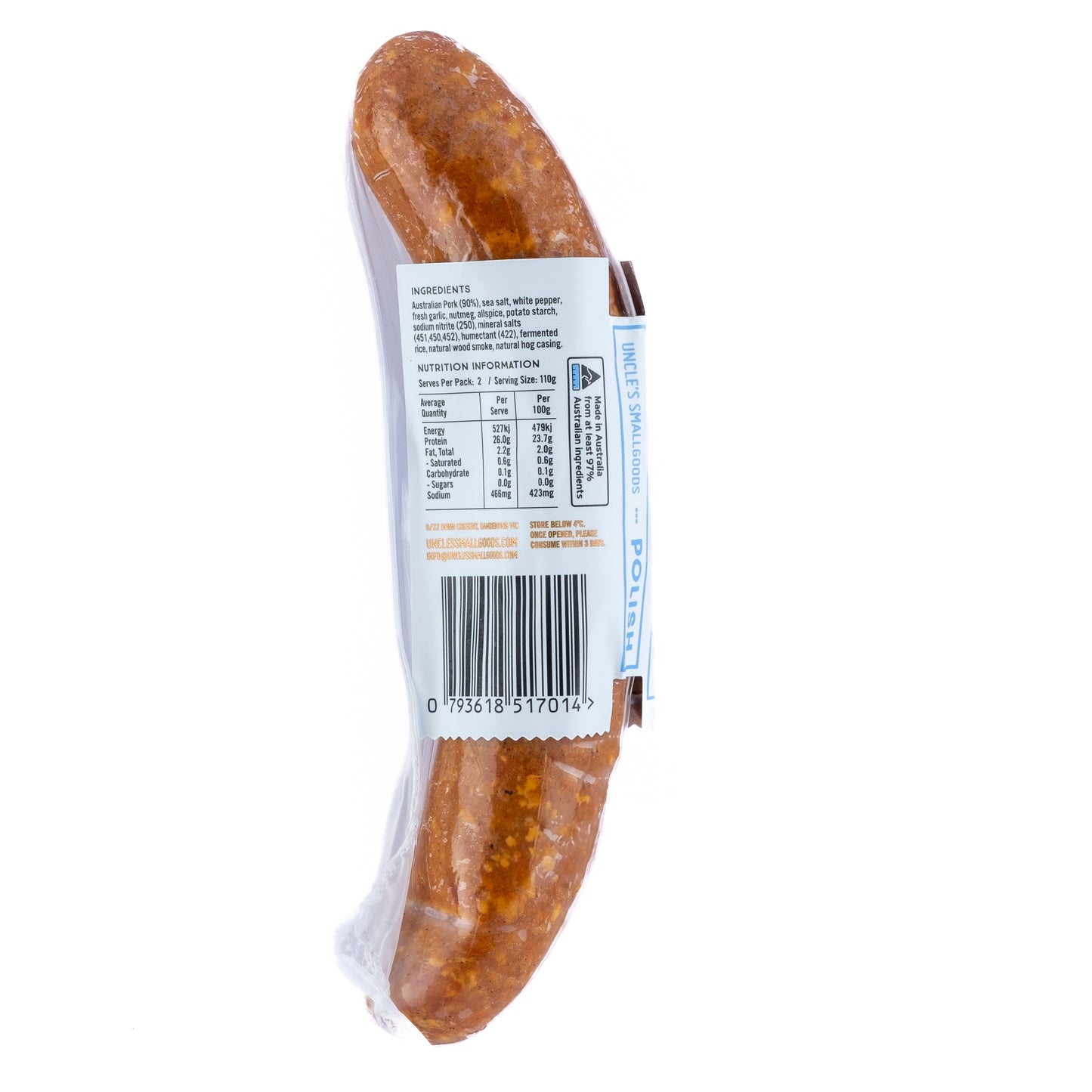 Uncle's Smallgoods Polish Sausage Staropolska 220g