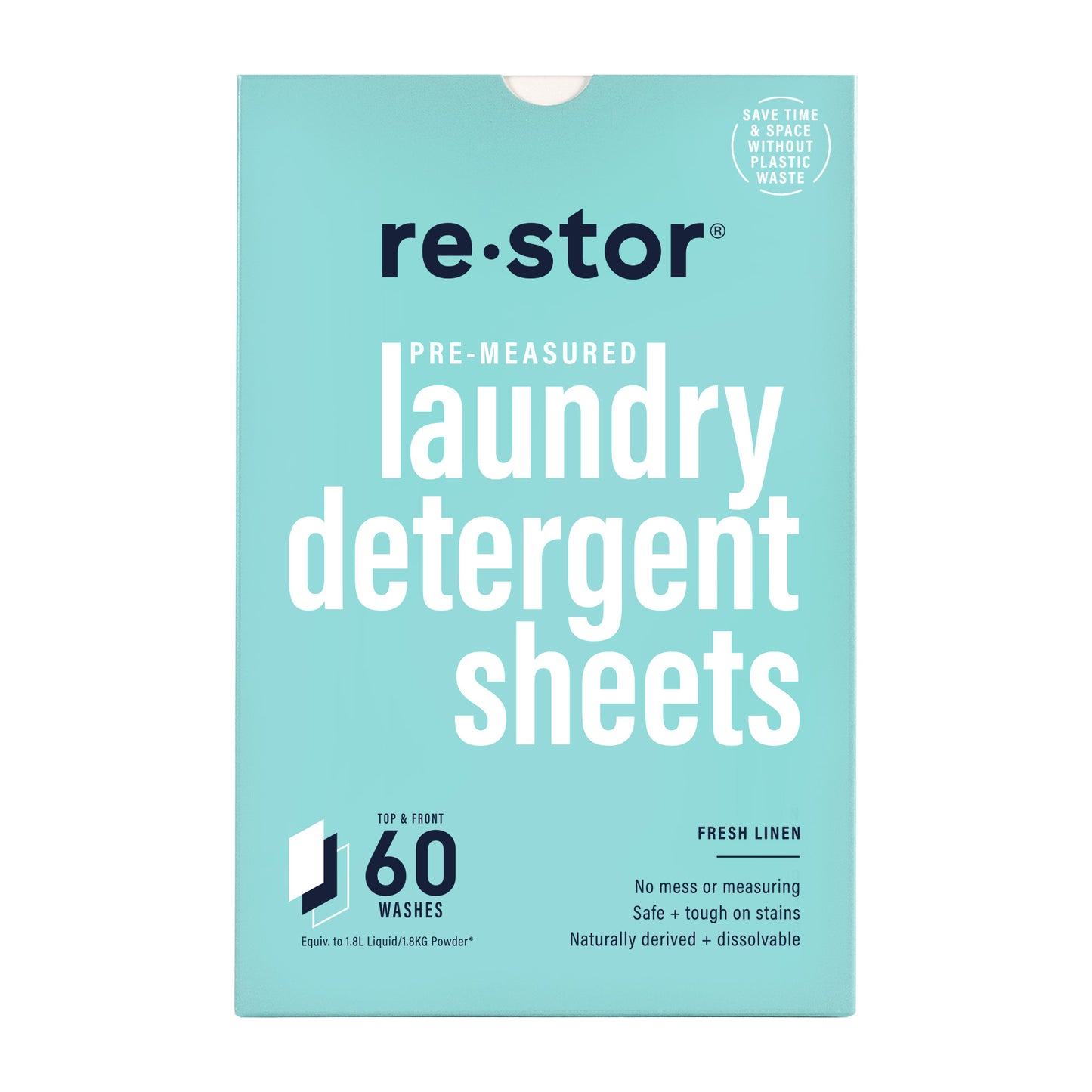 Restor Concentrated Laundry Detergent Sheets Fresh Linen x60