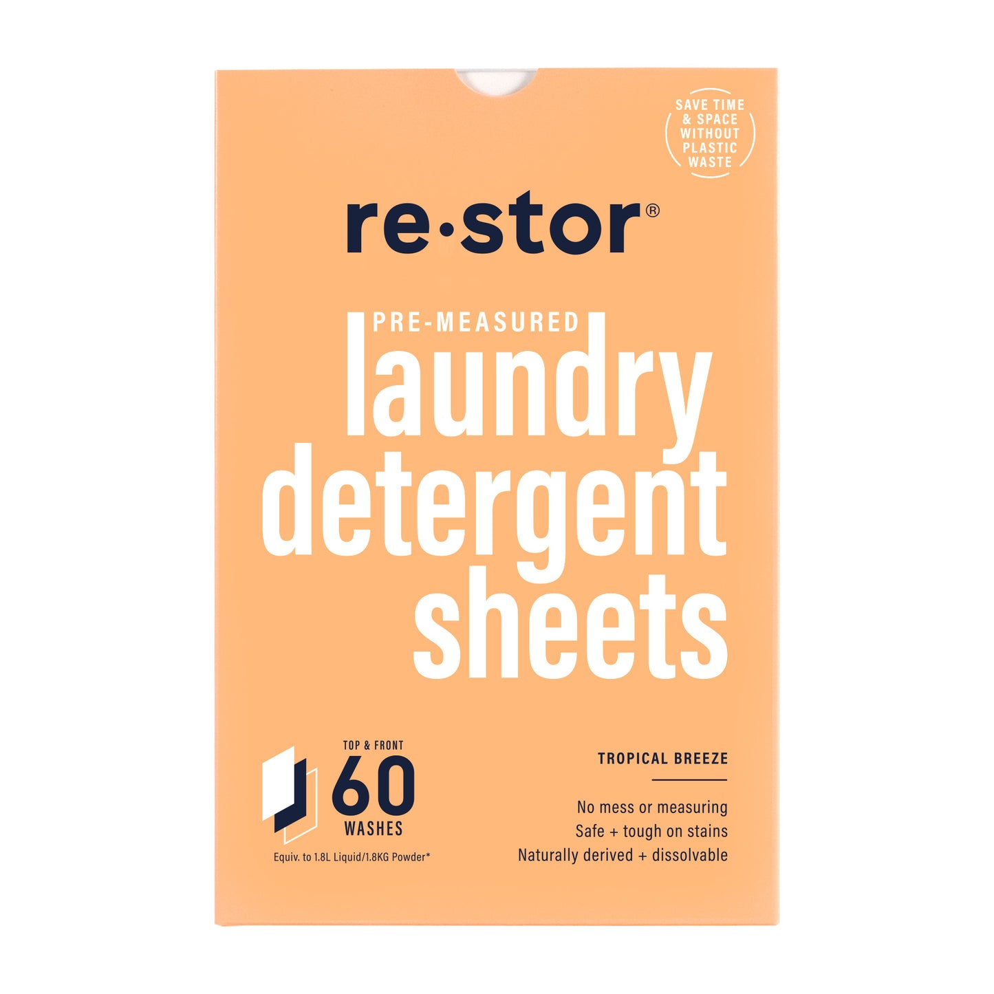 Restor Concentrated Laundry Detergent Sheets Tropical x60