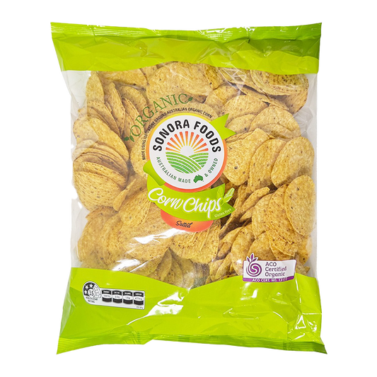 Sonora Organic Corn Chips Salted 500g