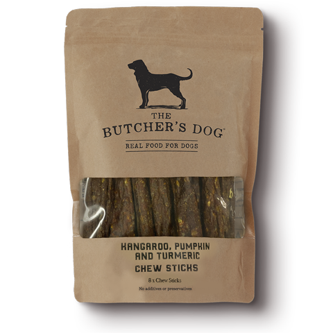 The Butchers Dog Kangaroo Chew Sticks x8 150g