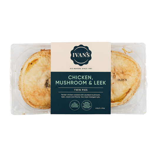 Ivan's Pies Chicken Mushroom and Leek x2 440g