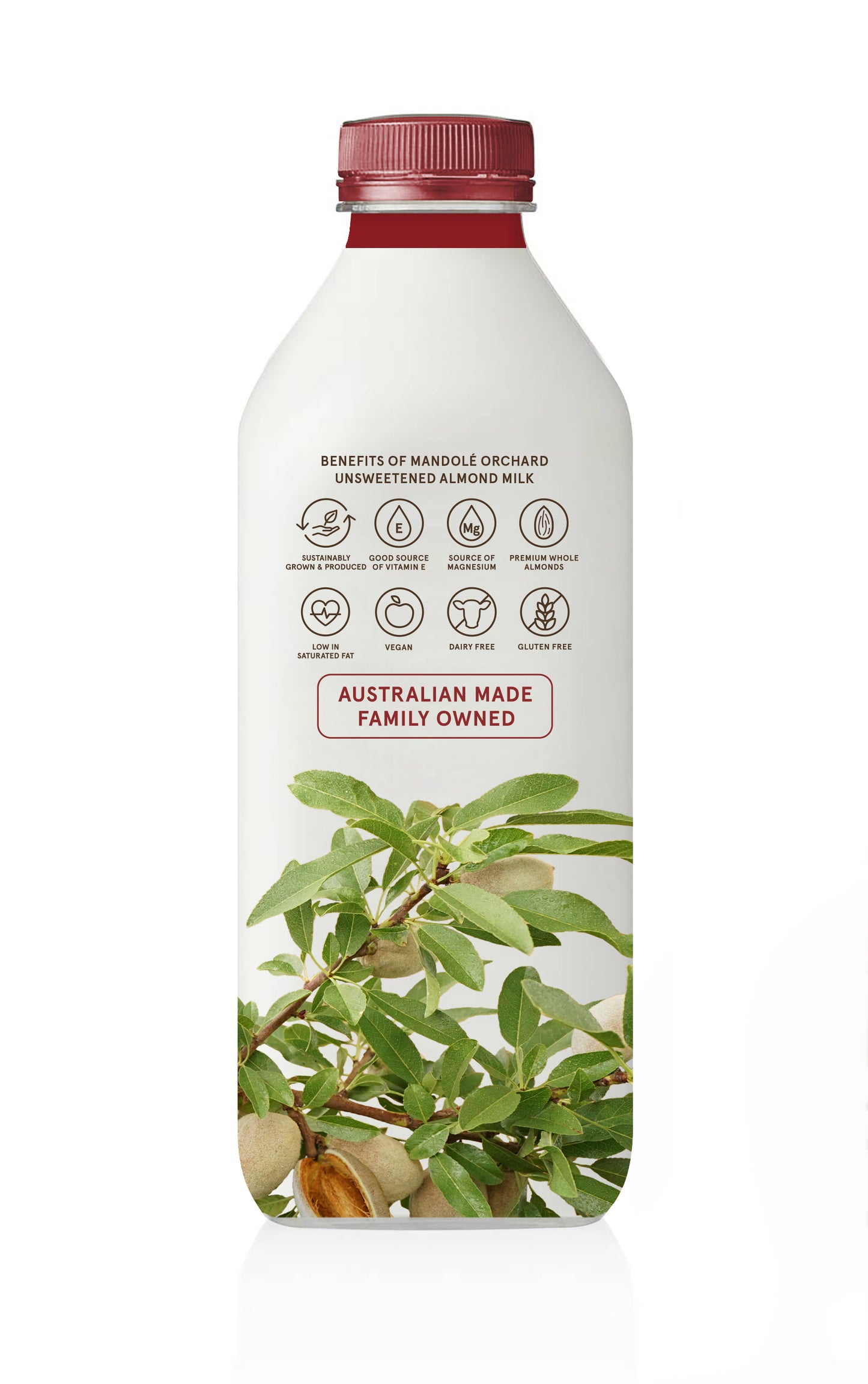 Mandole Orchard Almond Milk Unsweetened 1L