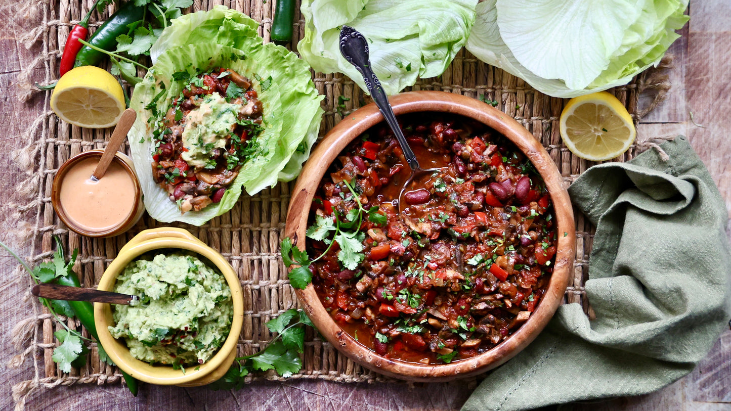 Organic Vegetarian Mexican Lettuce Cups