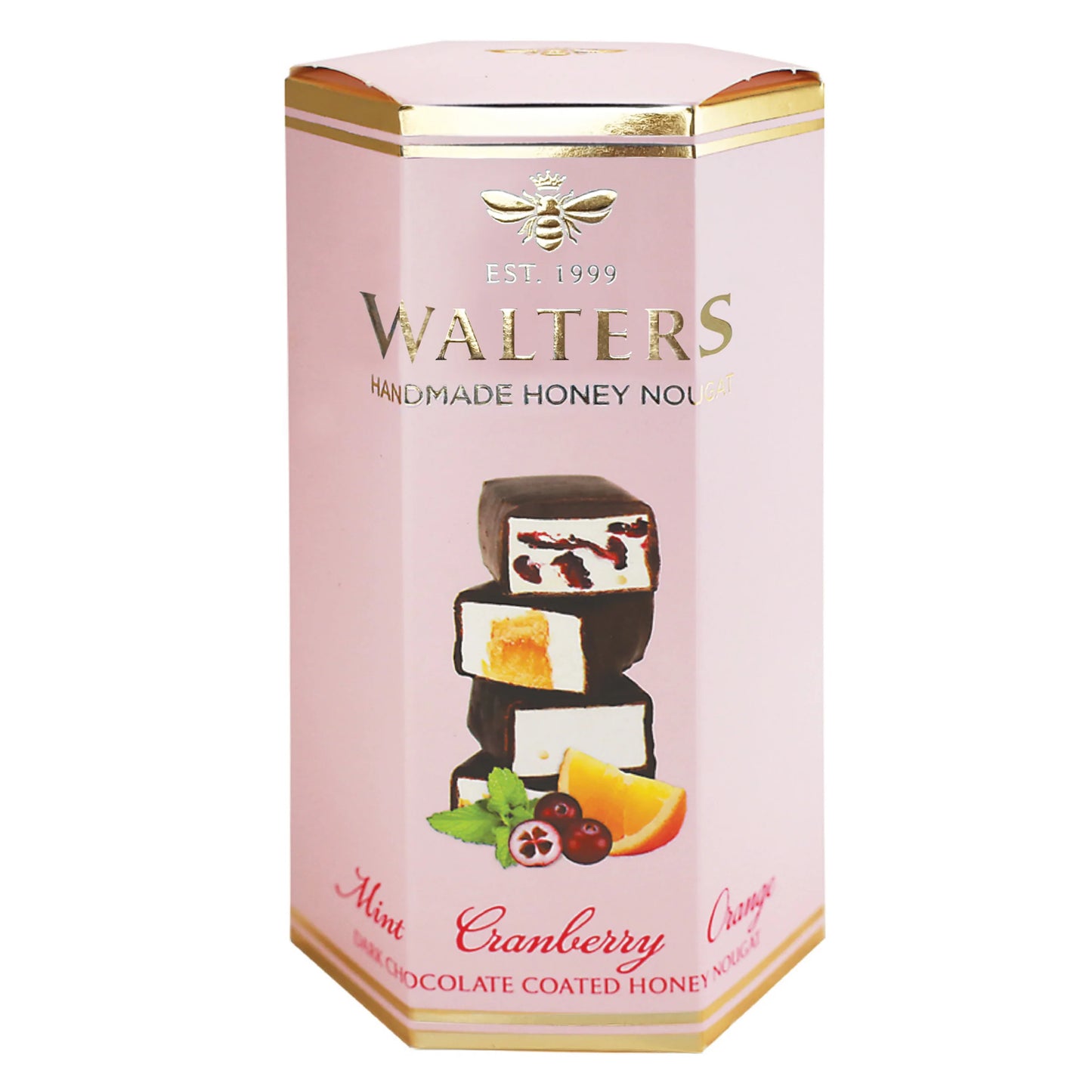 Walters Mint, Cranberry and Orange Dark Chocolate Nougat 140g