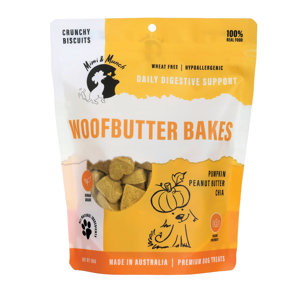 Mimi & Munch Woofbutter Bakes Dog Treats 180g