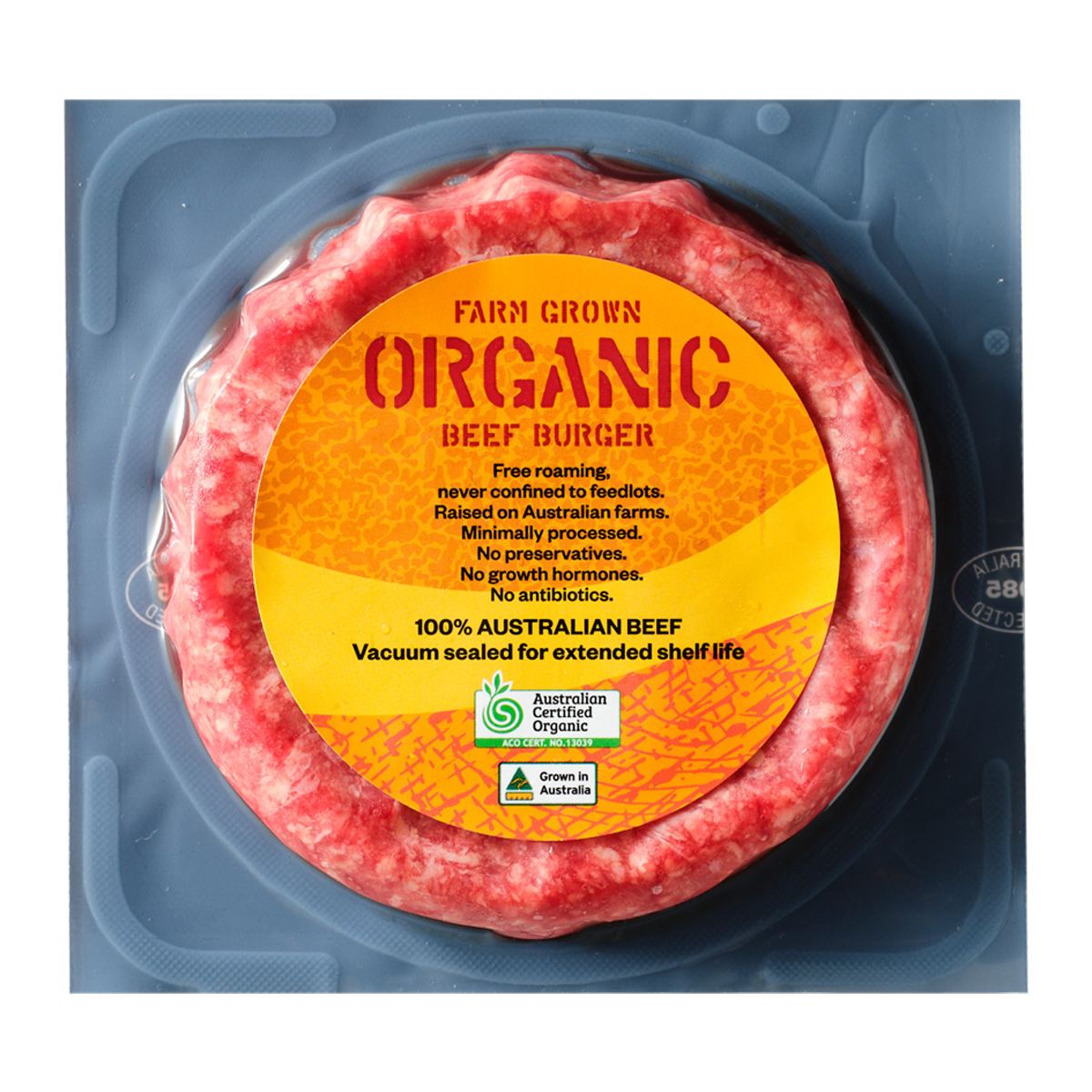 Farm Grown Organic Beef Burger 140g