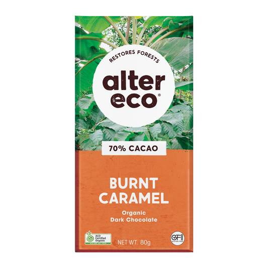 Alter Eco Organic 70% Dark Burnt Caramel Chocolate 80g