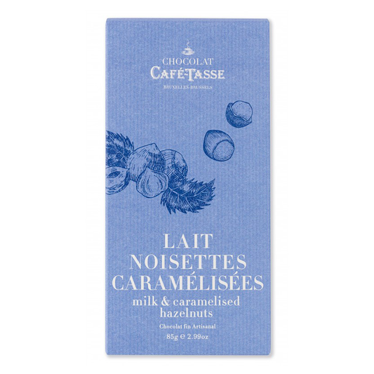 Cafe Tasse Caramel Milk Choc & Hazelnut Bar 85g