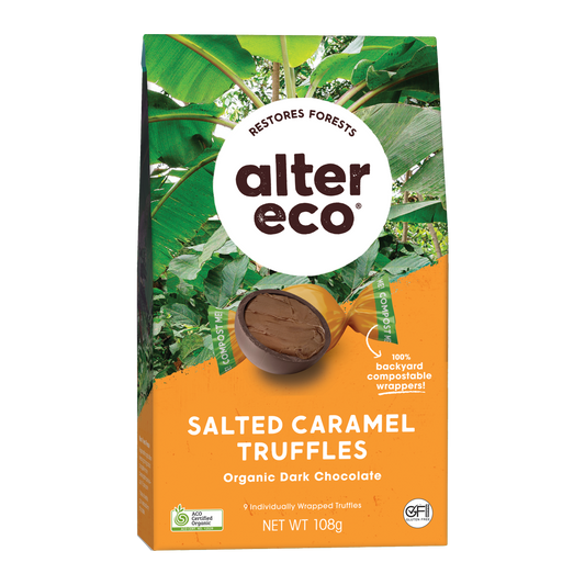 Alter Eco Organic Truffles Dark Chocolate Salted Caramel  108g